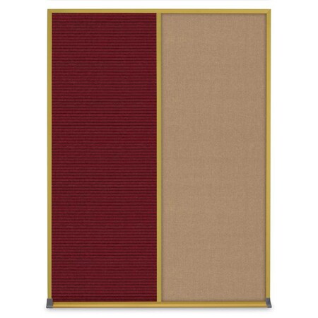 United Visual Products Single Door Radius Corkboard, 24"X36", G UV8001-GOLD-KEYLIME